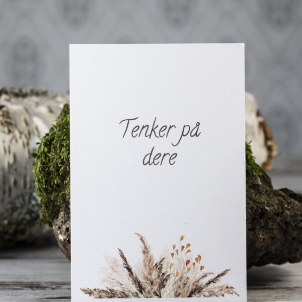 Tenker på dere, hvit kort