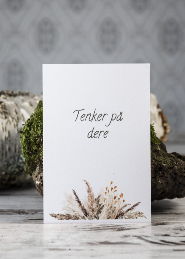 Tenker på dere, hvit kort