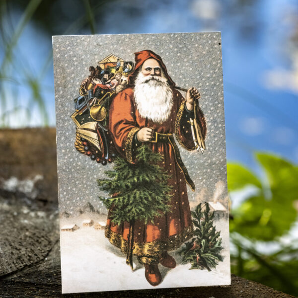 God Jul kort med nisse