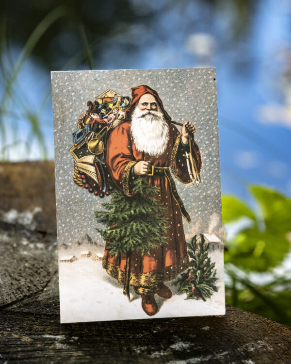 God Jul kort med nisse