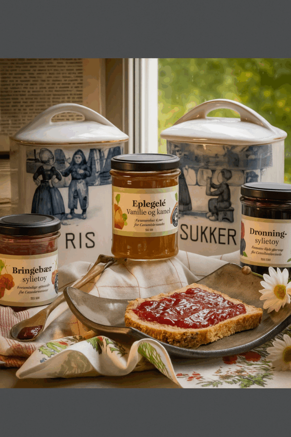 3 valgfrie syltetøyglass