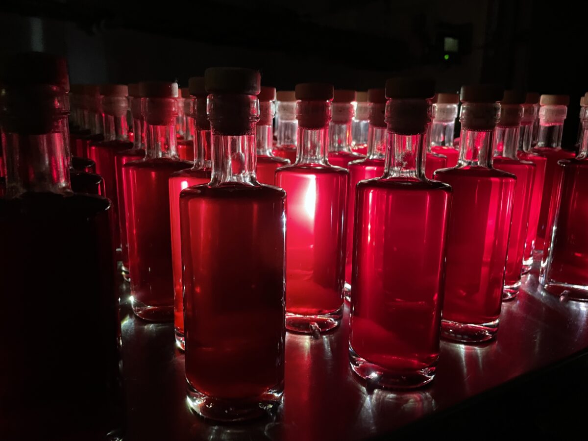 hjemmelaget-bringebaersaft-i-morket