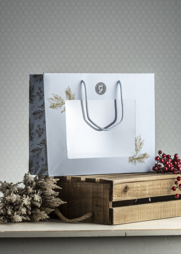 Gourmetkurven tom stor gavepose 38x12x30cm