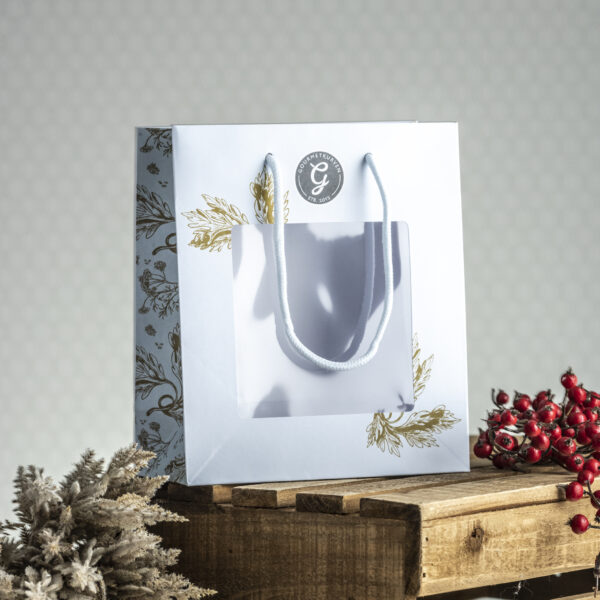 Gourmetkurven tom liten gavepose 21x9,5x24cm