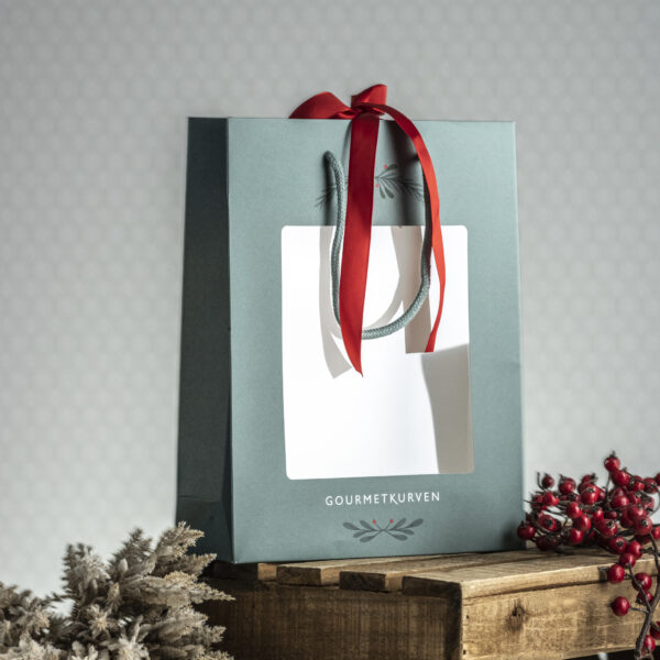 Gourmetkurven tom gavepose jul 24x8x30cm